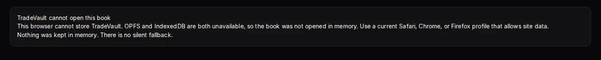 Warning shown when this browser cannot store the book.